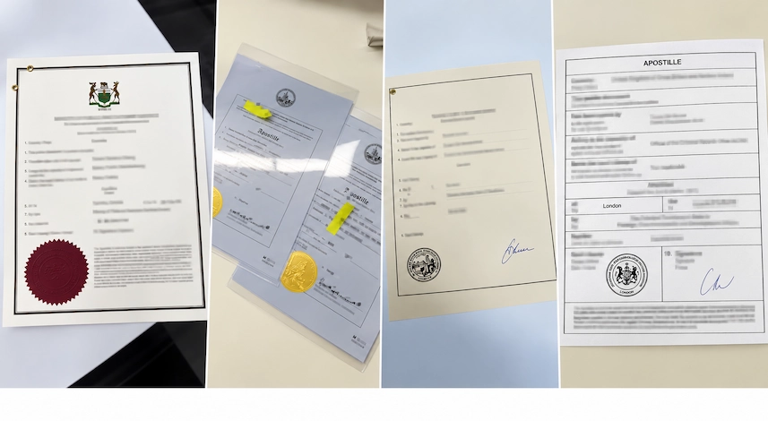 Apostille documents examples